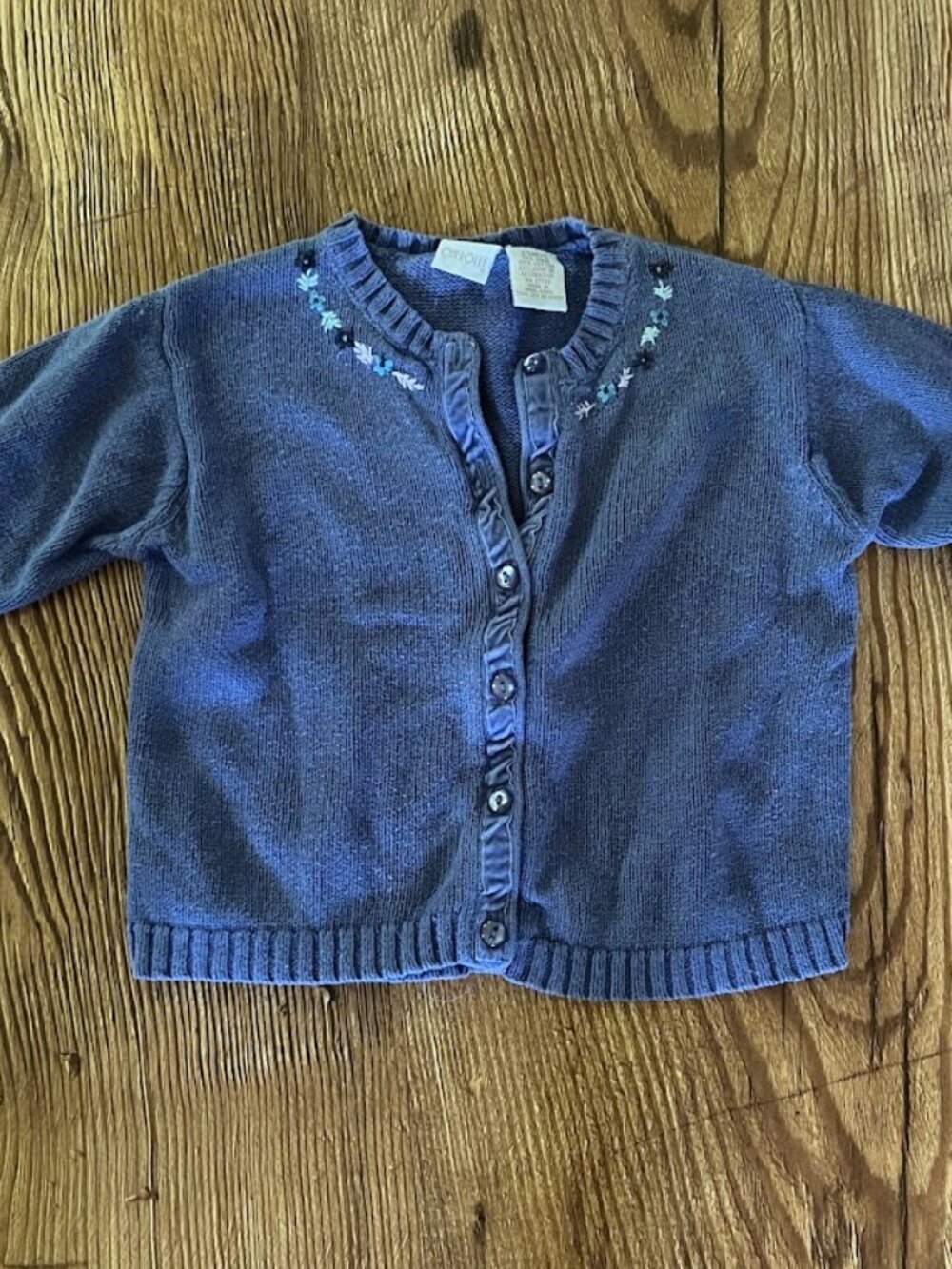Cherokee Cardigan Sweater, Size 24 Months, Blue/Purple